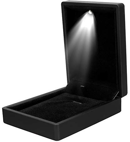 iTimo Boîte de rangement pour collier Coffret cadeau Avec lumière LED Pour présentation de bijoux
