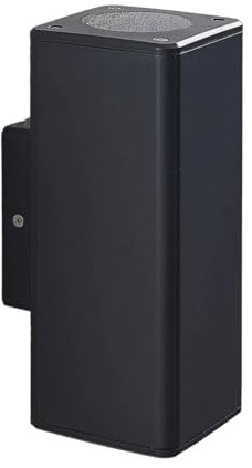Lindby Wandleuchte außen Nati (spritzwassergeschützt (Modern) in Schwarz (2 flammig, GU10) - Außenwandleuchten Wandlampe Led Außenlampe Outdoor für Außenwand/Hauswand