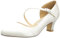 Duosheng & Elegant HC2002 Runde Zehen Komfort Niedriger Absatz Blockabtz Mary Jane Schnalle Satin Hochzeitsschuhe Brautschuhe Ivory Gr. 39