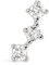 SINGULARU - Einzelner Ohrring Triple Spark. Sterlingsilber mit Rhodium-Beschichtung. Schmuck für Damen