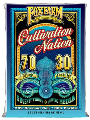 FoxFarm Cultivation Nation 70/30 Coco Coir and Perlite Growing Media, 2 cu ft Bag