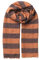 Becksöndergaard Liney Siw Scarf Muted Clay/Schwarz - Frühlingsschal/Tuch Damen Gestreift - Wolle 100 x 200 cm