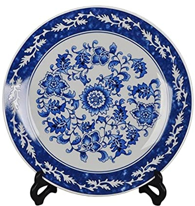 jdzjybqx Blue and White Porcelain Decorative Plate of 10.4‘’