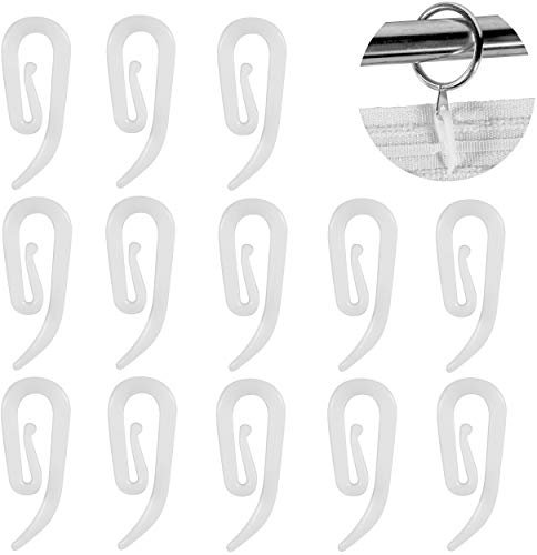 White Plastic Curtain Hooks for Door Curtain