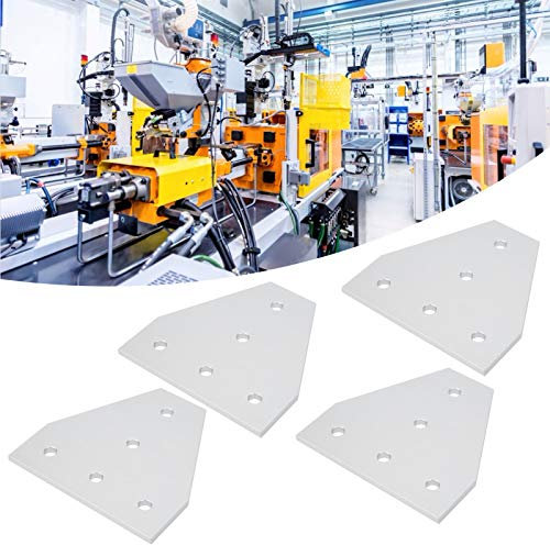 Placa de unión en forma de L Soporte de 5 orificios Placa de conexión en ángulo recto exterior Placa de conexión Soporte de esquina para perfil de aluminio(3030T)