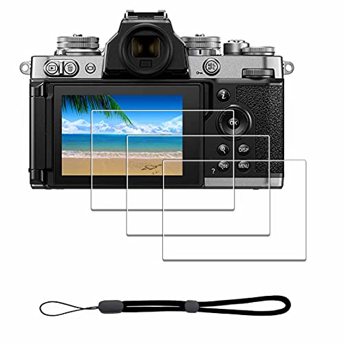 iDaPro Displayschutz schutzfolie für Nikon Z Fc Zfc + Handschlaufe [3+1Stück] Schutzglas Tempered Glass Screen Protector 9H Härte Gehärtetes Glas