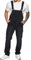 989Zé ENZO Salopette da uomo in denim blu salopette da lavoro alla moda casual jeans 30-50 taglie vita, Nero , 38W / 32L
