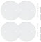 4 Packs 5 Inch Ceiling Cover Plate Metal Flat Round Electrical Cover Blank Circle Wall Plate with Screws Ceiling Fan Switch Cap Cover, Holes are Spaced 3.5 Inches, White (for 4 inch Electrical Box)