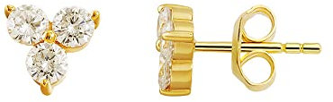 Xenox Ohrringe XS7345G Damen Ohrstecker Sterling-Silber 925 Gold weiß Zirkonia