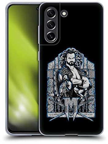 Head Case Designs Offizielle WWE Drew McIntyre Poster Kunst D. McIntyre Grafiken Gelhülle [Militärischer Schutzgrad] Kompatibel Mit Samsung Galaxy S21 FE 5G Und Kompatibel Mit MagSafe