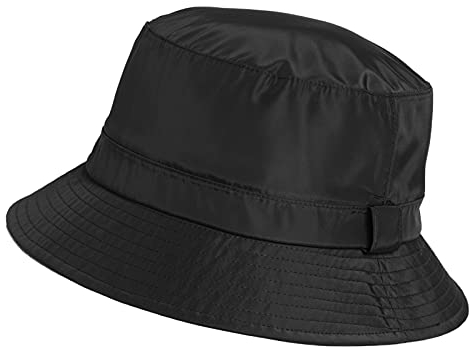 Comhats Regenhut Unisex für Damen Herren Wasserdichter Bucket hat Faltbar Eimerhut Strand Surfen Angeln UPF50 Breite Krempe Sonnenhut Schwarz XL