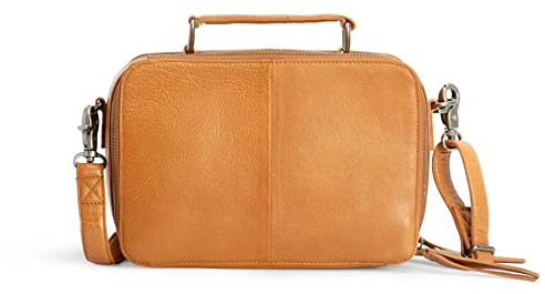 muud Lilly hochwertige Ledertasche für deine Strickutensilien Whisky