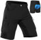 Cycorld MTB Hose Herren, Schnelltrocknend Mountainbike Hose Fahrradhose Radlerhose mit 4D Sitzpolster, Elastische Outdoor Sport Herren Shorts (Schwarz, 3XL)
