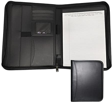 BLUNOA Schreibmappe A4 Aktenmappe Leder Konferenzmappe Ringbuch Dokumententasche Große Fächern Für Tablet Kartenfächer Notizblock Wasserdicht Für Damen Herren