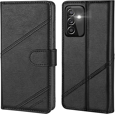 KRAFTCARE Handyhülle für Samsung A54 5G mit [Premium PU Leder] [Kartenfach] [Stand] Flip Case Wallet Lederhülle Handytasche Schutzhülle Klapphülle für Samsung Galaxy A54 5G Hülle, Schwarz
