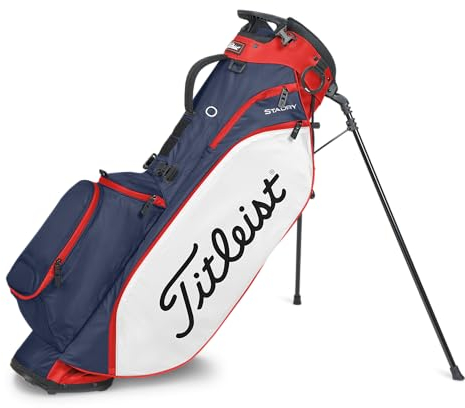 Titleist Players 4 StaDry Golf Bag, Navy/White/Red