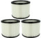 vhbw 3x Filterelement Ersatz für Husqvarna 7391883815557, 5949659-01 für Nass-/Trockensauger - Feinstaubfilter, Papier/Gummi