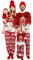 Weihnachten Familie Pyjama Set Lange Sleepwear Nachtwäsche Ärmel Niedlich Elch Druck Rundhal Sausschnitt Plaid Schlafanzug Family Loungewear Outfit Geeignet Für Damen Herren Kinder und Baby Rot