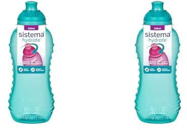Sistema Twister Bottle 330Ml. Aqua, Colori assortiti, 1 pezzo (Confezione da 2)