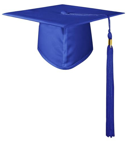 GraduatePro Doktorhut Abschluss Hut Bachelor Master Uni Akademiker Schuluniformen Studentenhut Studienabschluss Kappe Hüte Königlich Blau