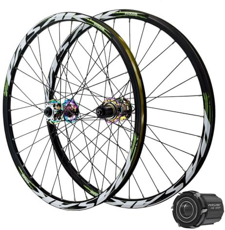DYSY 24 Zoll MTB Fahrradräder 26 27,5 29 Zoll Fahrrad Aluminiumlegierung Hybridnabe Scheibenbremse 32 Speichen QR Radsatz Felge for 7-12 Geschwindigkeit 2250 G (Farbe : Chrome, Size : 27.5 INCH)