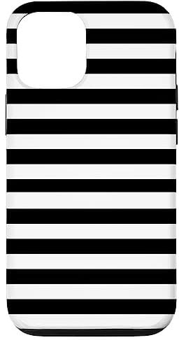 iPhone 14 Black and White Stripe Phone Case