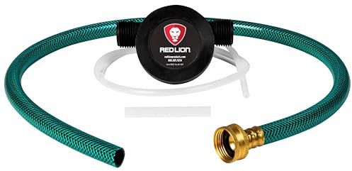 Red Lion RLMPDP-KIT, 154 GPH Drill Power Transfer Pump with 32-inch Length of Garden Hose, 1/4-inch O.D. Tubing, and Adapter, Black, 14942022