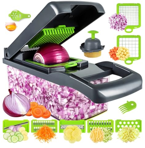 12 in 1 Vegetable Chopper Multifunctional Food Veggie Chopper Salad Manual Grater Kitchen Gadgets Mandolin Potato Cheese Grater