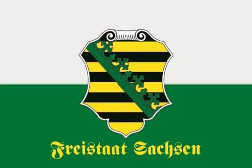2 x Aufkleber Flagge Freistaat Sachsen 8 x 5 cm Sticker Flagge Fahne