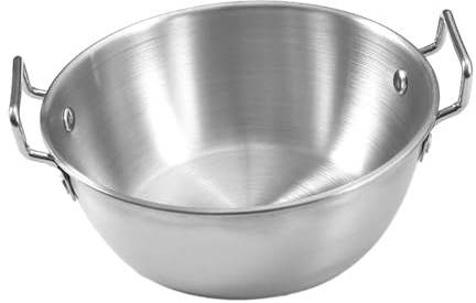 Colcolo Ramen-Kochtopf, Ramen-Topf, Kleiner Edelstahl-Nudel-Kochtopf, Kimchi-Suppentopf für Induktionsherd, Outdoor, Wohnmobil, Reisen, 14CM Silber