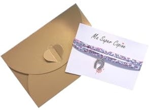Bracelet Copine cordon liberty réglable bracelet personnalisé Copine cadeau Copine bijou Copine amies pour la vie BFF bracelet voeu bracelet avec message