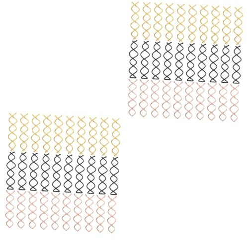 Didiseaon 60pcs Spiral Hairpins for Bun Styling Spring Screw Clips Spiral Twists Screw Hair Pin for Curly Bun Hair Clips for Curls Accessories