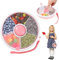 Vefacion Snack Spinner Kinder Snackbox mit Fächern Rund Reusable Snack Organizer Snacks Melone Süßigkeiten Samen Obst Organizer