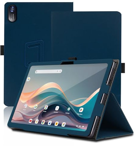Funda para Acer Iconia Tab M10 LTE 10.1 Pulgadas, Acer Iconia Tab M10 LTE Tablet Funda, Funda Protectora Plegable con Soporte para Lápiz y Correa para la Muñeca, Protección Total. (Azul)