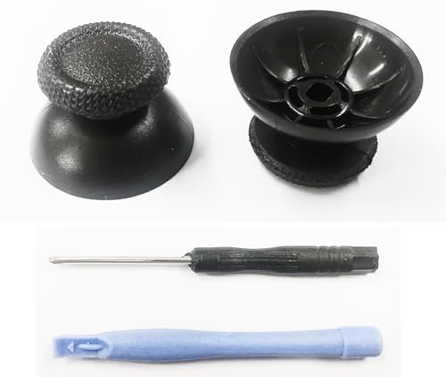 TGC Black Replacement Thumbsticks For The Sony PS5 Controller, Analogue Stick, Custom Joystick for PS4 All Model Controller
