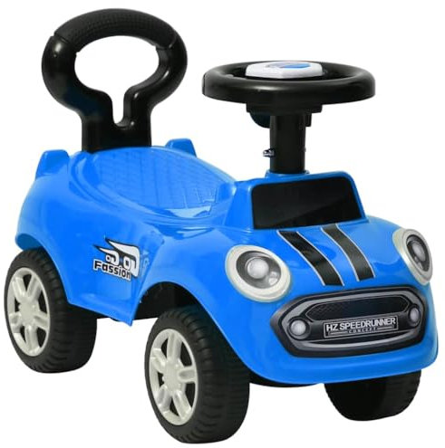 vidaXL Kinderauto mit Rückenlehne Rutscher Rutschauto Kinderfahrzeug Lauflernhilfe Baby Kinder Auto Fahrzeug Lauflernauto für 12-36 Monate Blau