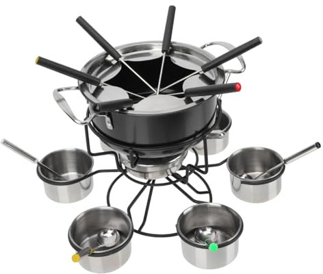 OKUMEYR 1set Cheese Fondue Cookware Fondue Burner Stove Cheese Pot Stainless Steel Stove for