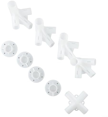Alanmoship Pavillon-Ersatzteil-Set – Eckverbinder, Dach-Mittelverbinder und Füße für 3 x 3 m Zelt – Kunststoff-Zubehör für Markisenersatz – 4 Ecken, 1 Mitte, 1,2 m, 9 Stück