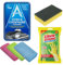 Astonish Oven & Cookware Cleaner Bundled with Alimos Cleaning Sponge, Super Strong Ruber Gloves and 3-Pack Microfibre Cloths