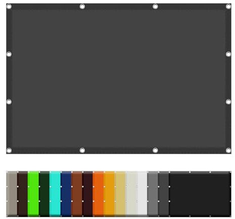 Sonnenschirm Segel 110 x 550 cm 98% Uv-Schut Wetterschutz Sichtschutz Sonnensegel Sonnenschutz Carport mit Spannseilen mit Ösen für Terrasse Garten, Dunkelgrau