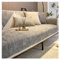 Couch Überzug Weiche Chenille für Sektionssofa: Sofa Schutzhülle für 1/2/3/4 Sitzer L Form Sofa Cover Universelle Rutschfeste Sofa Überzug Solide Strukturierte für Wohnzimmer(Light gray,70*70cm)