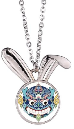 Collier avec pendentif en forme de tête de dragon chinois chinois traditionnel