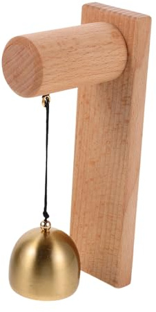 Tofficu Sonnette Solide pour Porte Entrée Magasin Carillon Traditionnel Cloche Alerte pour Commerce Bureau et Maison Design Décoratif Naturel