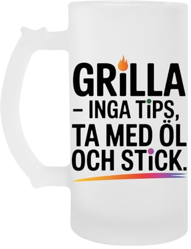Capzy Grilla – Inga Tips Ta Med Öl Och Stick Glas Öl Mugg Kopp Bierkrug Beer Mug