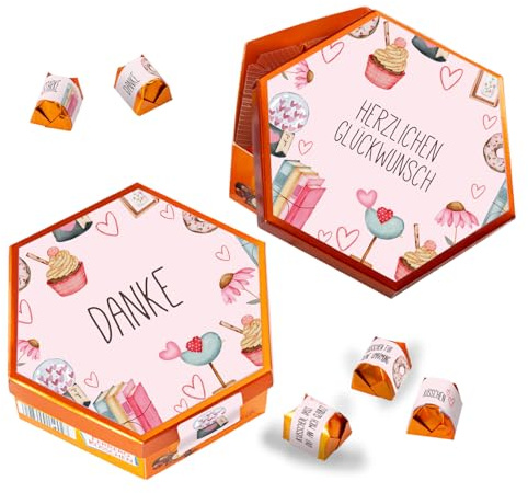 younikat Aufkleber-Set Glückwunsch für Küsschen Schokolade - you0207 | Geschenk Geburtstag Dankeschön, blanko Aufkleber, selbstklebend, ohne Schokolade