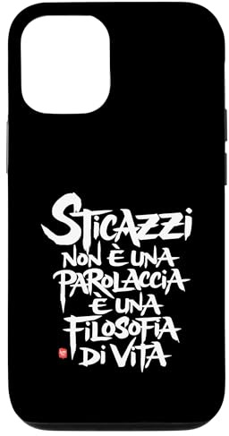 Custodia per iPhone 12/12 Pro Cover con Scritte Simpatiche - Sticazzi - Frasi Divertenti -