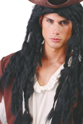 Guirca Perücke, Pirat, Farbe Schwarz, 4616