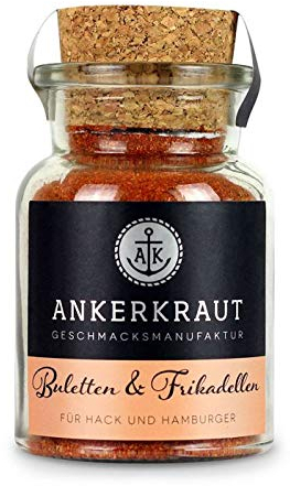 Ankerkraut Buletten & Fleischpflanzerl, Gewürzmischung für Buletten und Frikadellen, 100g im Korkenglas
