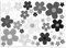 Aufkleber Set Blumen Blümchen grau I Flower-Power Sticker für Roller Fahrrad Notebook Laptop Handy Auto-Aufkleber I wetterfest I kfz244