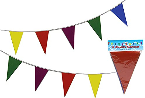 Triangular Bunting 10M 20FLAG 5 Colours